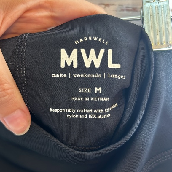 Madewell MWL High Rise Black Form Leggings Medium - Picture 7 of 14